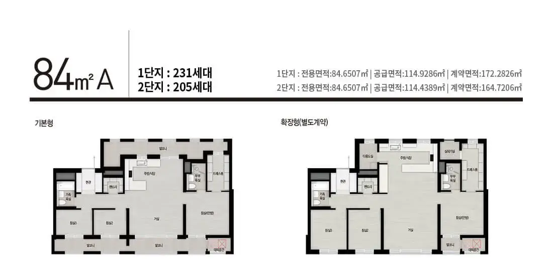 84a타입 세대수안내